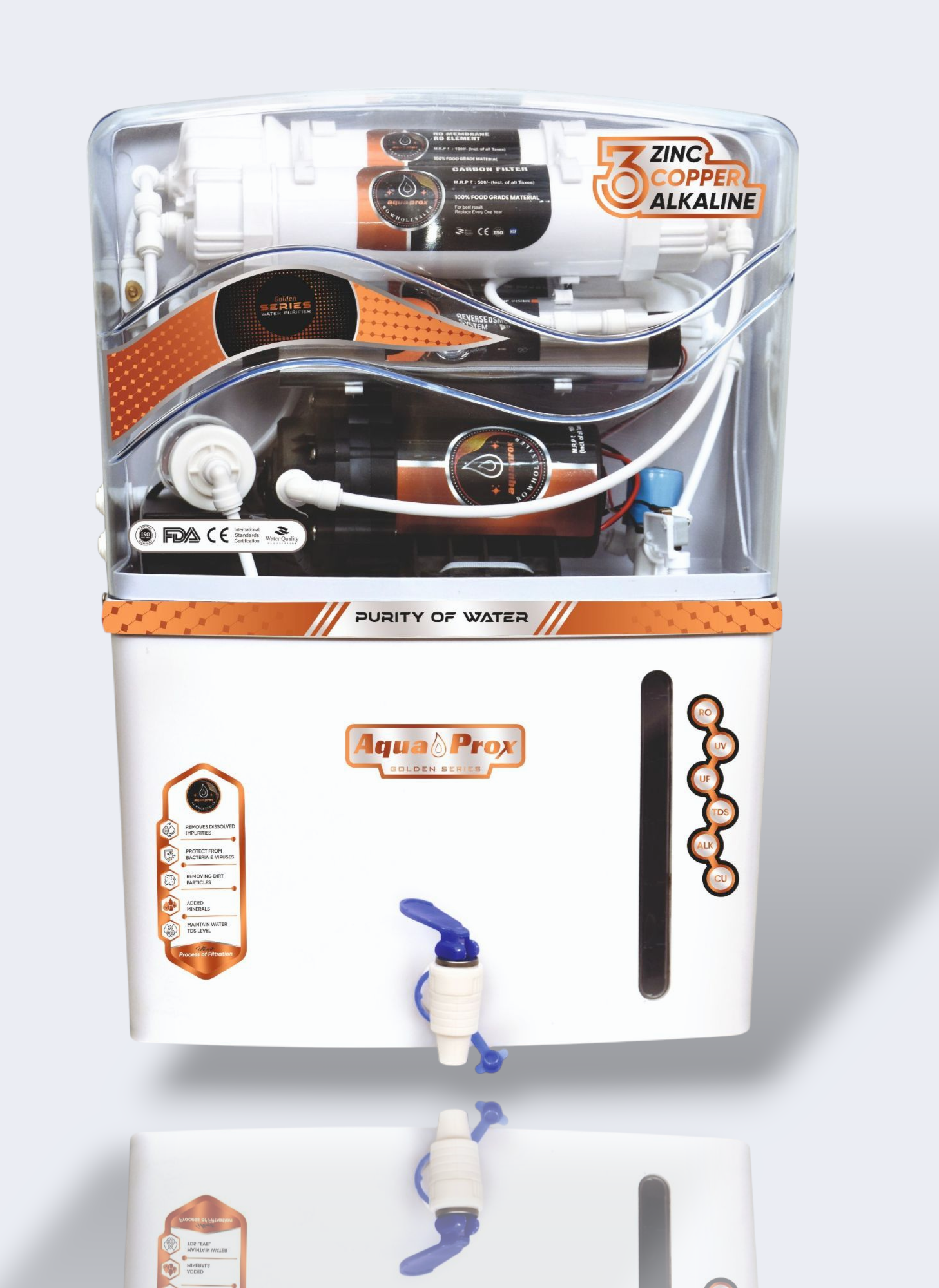 Aqua prox GOLDEN COPPER WITH ALKALINE MINERAL RO